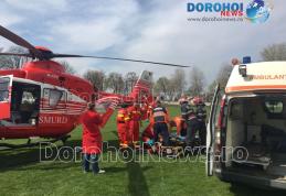 Bărbat de 35 de ani preluat de la Dorohoi de elicopterul SMURD – FOTO