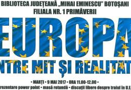 „Europa între mit şi realitate” la Biblioteca Judeţeană „Mihai Eminescu” Botoşani