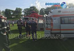 Elicopter SMURD solicitat pentru a prelua de la Dorohoi un bărbat cu probleme pulmonare – FOTO