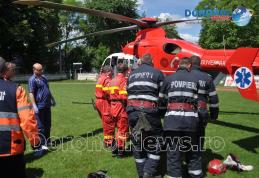 Elicopter SMURD solicitat pentru a prelua un bărbat cu insuficiență renală de la Dorohoi – FOTO