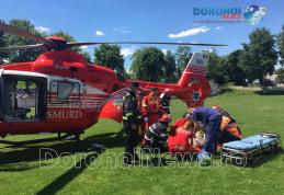 Femeie din Suharău preluată de urgență de la Dorohoi, de elicopterul SMURD – FOTO