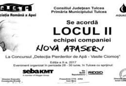 Premiu important obținut de echipa Nova Apaserv la concursul „Detecţia Pierderilor de Apă”