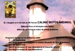 Calinic Botoșăneanul prezent astăzi la Mănăstirea Gorovei unde se sărbătorește Hramul Icoanei Sfântului Ioan Botezătorul