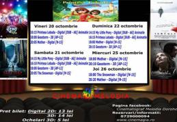 Vezi ce filme vor rula la Cinema „MELODIA” Dorohoi, în săptămâna 20 – 26 octombrie – FOTO