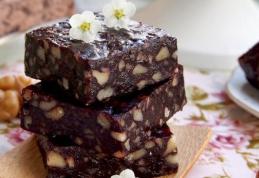 Prăjitură cu nuci – fără coacere