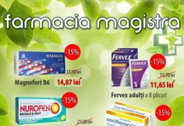 Farmaciile Magistra: Campanie de reduceri și oferte la mai multe produse. Vezi detalii!