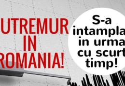 Cutremur în Vrancea în urmă cu puţin timp. L-ai simţit?