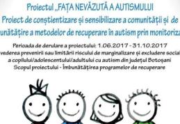 „Fața nevăzută a autismului”, un proiect pentru 46 de copii cu autism din Botoșani