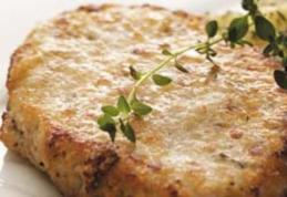 Cotlet de porc cu miez de lapte, în crustă de pesmet