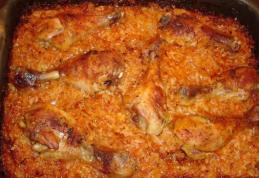 Varză cu orez și copănele la cuptor