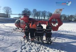 Elicopterul SMURD chemat la Dorohoi pentru a prelua o femeie din Ibănești – FOTO