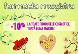 Farmacia Magistra: Ziua femeii și venirea primăverii sărbătorită cu reduceri la toate produsele cosmetice