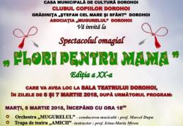 Clubul Copiilor Dorohoi: Concert omagial „Flori pentru mama”, ediția a XX-a. Vezi programul!