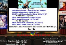 Vezi ce filme vor rula la Cinema „MELODIA” Dorohoi, în săptămâna 6 – 12 aprilie – FOTO