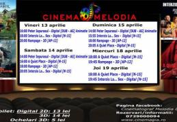 Vezi ce filme vor rula la Cinema „MELODIA” Dorohoi, în săptămâna 13 – 19 aprilie – FOTO