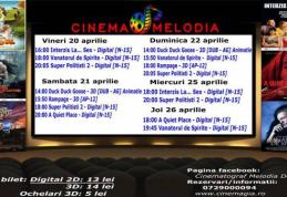 Vezi ce filme vor rula la Cinema „MELODIA” Dorohoi, în săptămâna 20 – 26 aprilie – FOTO