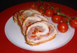 Ruladă din piept de pui cu kaizer