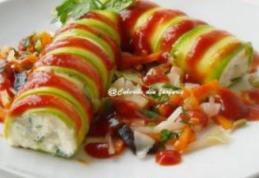 Rulouri din dovlecei cu cremă de brânză