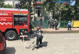 Incendiu la Școala Gimnazială „A.I. Cuza” Dorohoi: Exercițiu de amploare a pompierilor - FOTO