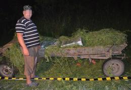 Contrabandist prins cu ţigările în căruţă - FOTO