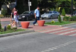 Dorohoi: Primăria nevoită să amplaseze ghivece la trecerile de pietoni de pe Bulevardul Victoriei