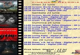 Vezi ce filme vor rula la Cinema „MELODIA” Dorohoi, în săptămâna 22 – 28 iunie – FOTO