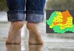 Potopul nu se opreşte! COD PORTOCALIU şi COD GALBEN de ploi în aproape toată ţara