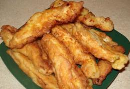 Pipet de pui în aluat de bere