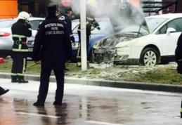 Un jandarm a intervenit la un incendiu în trafic