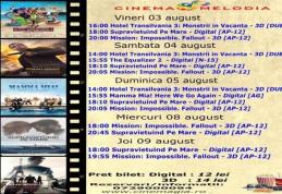 Vezi ce filme vor rula la Cinema „MELODIA” Dorohoi, în săptămâna 3 - 9 august – FOTO