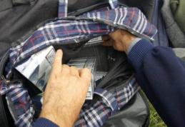 Ţigări confiscate de jandarmi în zona Pieţei Centrale