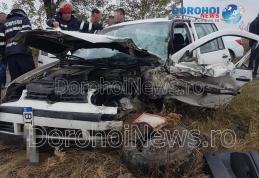 Grav accident de circulație! Trei persoane rănite după impactul a două mașini la ieșirea din Darabani - FOTO