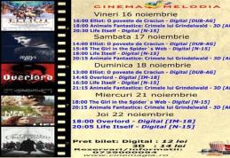 Vezi ce filme vor rula la Cinema „MELODIA” Dorohoi, în săptămâna 16 – 22 noiembrie – FOTO