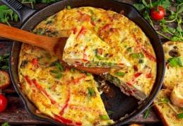 Frittata cu cartofi, porumb și ardei