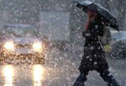 Meteorologii au emis o atenționare generală de tip COD GALBEN de ninsoare și vânt