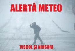 NEWS ALERT: Judeţul Botoșani sub avertizare de COD GALBEN de ninsori abundente şi viscol, începând din această noapte