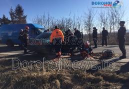 Accident la Brăești! Două persoane rămase încarcerate după impactul dintre o autoutilitară și un autoturism – VIDEO / FOTO