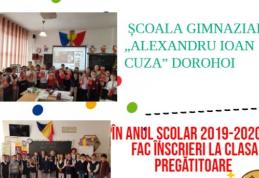 Hai la școală! – înscrieri în clasa pregătitoare la Școala Gimnazială „Alexandru Ioan Cuza” Dorohoi