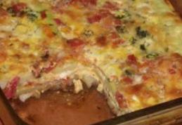 Sufleu de dovlecei cu roșii