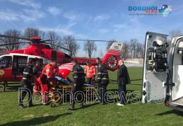 Bărbat din Dorohoi transportat de urgență cu elicopterul SMURD la Iași - FOTO