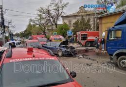 Grav accident într-o intersecție din Botoșani! Mai multe persoane au ajuns la spital - FOTO