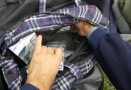Ţigări de contrabandă confiscate de poliţişti de la un bărbat din Cristinești