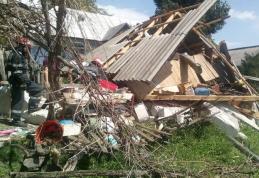 Explozie de butelie la Pomârla! Bucătărie de vară distrusă și un bărbat rănit în urma deflagrației - FOTO