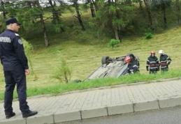 Accident rutier la ieșirea din Botoșani. Doi tineri au ajuns la spital! - FOTO