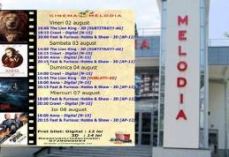 Vezi ce filme vor rula la Cinema „MELODIA” Dorohoi, în săptămâna 2 – 8 august – FOTO