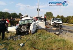 Accident grav produs de un tânăr la ieșirea din Botoșani. Trei persoane rănite - FOTO
