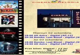Vezi ce filme vor rula la Cinema „MELODIA” Dorohoi, în săptămâna 27 septembrie – 3 octombrie – FOTO
