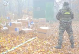 Focuri de armă la Dersca! Captură uriașă de țigări de contrabandă a Polițiștilor de Frontieră dorohoieni - FOTO