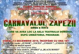 Clubul Copiilor Dorohoi organizează a XXI-a ediție a „Carnavalului Zăpezii”