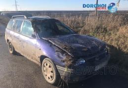Accident! Un șofer beat s-a răsturnat cu mașina pe drumul dintre Dumeni și Havârna - FOTO